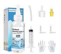 SHUOLEI Kit Pulizia Testine Stampante, Pulitore per ugelli 100ml liquido per la pulizia della testina di stampa Compatibile con HP Epson Canon Brother Samsung e Kodak stampanti a getto d'inchiostro