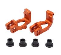 Shuoshenm 2 Pezzi di Base portamozzo in Alluminio C per ZD Racing 1/7 Ex - 07 DBX - 07 RC Desert Car, Supporto della Sospensione in Metallo con boccole per 1/8 MT8 9021 9020 9116, Arancione