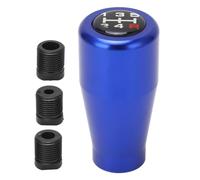 Shuoshenm 5 Speed Gear Shifter Lever Knob, Aluminum Gear Shifter Head with Clear Shift Pattern, Universal Fit for Most Manual Cars with M8 M10 M12 Thread Adapters (Blu)