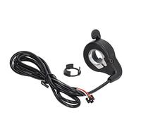 Shuoshenm Acceleratore a pollice per e-bike, acceleratore per bici elettrica con connettore SM, costruzione durevole in ABS e metallo, compatibilità universale 24 V-72 V per e-bike e scooter