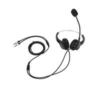 Shuoshenm Cuffia per call center con doppio connettore da 3,5 mm, cuffia per computer con cancellazione del rumore per il servizio clienti, cuffia per PC e telefono con protezione ’udito