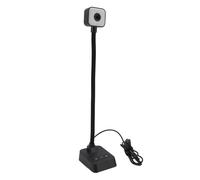 Shuoshenm Telecamera per documenti USB Ultra HD da 13 MP, webcam flessibile e regolabile con messa a fuoco automatica, microfono integrato e luce LED per videoconferenze, insegnamento e scan