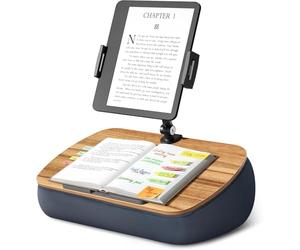 SHUOSUO Supporto Cuscino Tablet, Porta Tablet con braccio regolabile, compatibile con iPad, Kindle, Cellulare (4,7-13"), scrivania per la lettura a mani libere a letto, sul divano (Grigio)