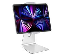 SHUOSUO Supporto Tablet Regolabile Tavolo, Porta Tablet in Alluminio Pesante, Compatibile con iPad Pro/Air/Mini, Samsung Tab, Surface Pro, Kindle Fire (7-13") (Argento)