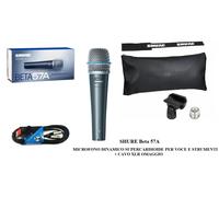 Shure BETA 57A Strumento Microfono - MIC Supercardioid Dynamic per applicazioni vocali e strumentali con elemento di neodimio ad alta uscita