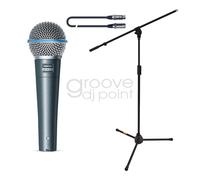 SHURE BETA 58A BUNDLE MICROFONO DINAMICO + ASTA MICROFONICA + CAVO XLR 3M