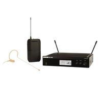 Shure BLX14R/MX53 Sistema microfonico wireless UHF - Perfetto per trasmissioni, chiesa, presentazioni - Durata della batteria 14 ore, portata 91,4 m | Microfono per cuffie MX153, ricevitore per