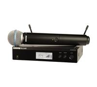 Shure BLX24R/B58 Sistema microfonico wireless UHF - Perfetto per chiesa, karaoke, voce - Durata della batteria 14 ore, portata 91,4 m | Microfono vocale portatile BETA 58A, ricevitore per montaggio su