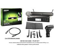 Shure BLX24RE PG58 M17 Radiomicrofono Microfono Palmare montabile in rack + cavo