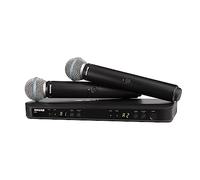 Shure BLX288/B58 UHF - Sistema microfonico wireless - Perfetto per chiesa, karaoke, voce, durata della batteria 14 ore, portata 100 m | Include (2) microfoni portatili BETA 58A, ricevitore a doppio