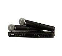 Shure BLX288/SM58 Microfoni wireless UHF - Ottimi per chiesa, karaoke, voci - Durata batteria 14 ore, raggio 100m - Include 2 microfoni vocali SM58, ricevitore doppio canale - Banda S8