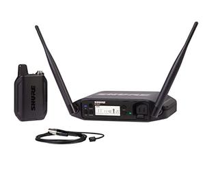 Shure GLXD14+/93 Dual Band Pro Digital Wireless Microfono Sistema per Interviste, Presentazione, Teatro - Durata della batteria 12 ore, portata 30,5 m | Microfono Lavalier WL93, Ricevitore a Canale