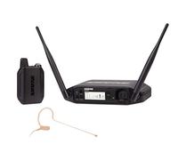 Shure GLXD14+/MX53 Sistema microfonico digitale wireless Dual Band Pro per trasmissione, chiesa, presentazioni - Durata della batteria 12 ore, portata 30,5 m | Microfono auricolare MX153, ricevitore a