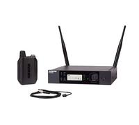Shure GLXD14R+/93 Microfono wireless con durata della batteria di 12 ore e portata di 30 metri Microfono lavalier WL93 e ricevitore monocanale montabile a rack, adatto per interviste e teatro