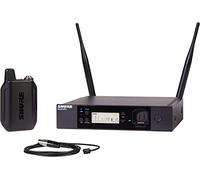 Shure GLXD14R+/93 Sistema microfonico wireless digitale Dual Band Pro per interviste, presentazioni, teatro - Durata della batteria 12 ore, portata 30,5 m | Microfono Lavalier WL93, ricevitore per