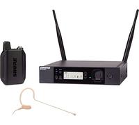 Shure GLXD14R+/MX53 Sistema microfonico wireless digitale Dual Band Pro per trasmissione, chiesa, presentazioni - Durata della batteria 12 ore, portata 30,5 m | Microfono per cuffie MX153, ricevitore