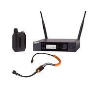 Shure GLXD14R+/SM31 Microfono wireless digitale professionale per fitness con batteria di 12 ore e raggio di 30m, Incluso microfono a cuffia fitness SM31FH e ricevitore a rack a singolo canale