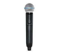 Shure GLXD2+/B58 Trasmettitore wireless portatile con capsula microfonica BETA 58A e batteria SB904 (12 ore), per sistemi di microfoni wireless dual band GLX-D+ (ricevitore venduto separatamente)