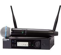 Shure GLXD24R+/B58 Sistema microfonico wireless digitale Dual Band Pro per chiesa, karaoke, voce - Durata della batteria 12 ore, portata 30,5 m | BETA 58A Microfono vocale portatile, ricevitore per