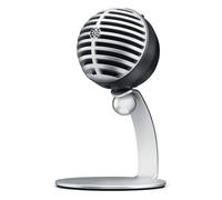 Shure MV5 Microfono condensatore digitale con cardioide - plug -and -play con iOS, mac, pc, controllo sullo schermo, include cavi USB e Lightning, Grigio con schiuma nera