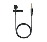 Shure MVL Microfono Lavalier Omnidirezionale A Condensatore Con Antivento, Clip Da Cravatta, Supporto E Astuccio, Jack Da 3.5 Mm, Nero