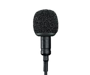 Shure MVL Microfono Lavalier Omnidirezionale A Condensatore Con Antivento, Clip Da Cravatta, Supporto E Astuccio, Jack Da 3.5 Mm, Nero