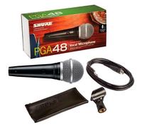SHURE PGA48-QTR-E microfono dinamico per voce e canto + cavo,astuccio e supporto