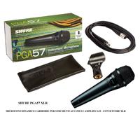 SHURE PGA57 XLR MICROFONO DINAMICO CARDIOIDE PER STRUMENTI ACUSTICI e CAVO XLR