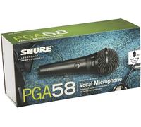Shure PGA58 XLR Microfono Professionale Cardioide Con Cavo e Custodia
