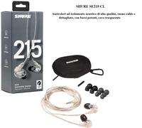 Shure SE215 uffie Auricolari Dinamici ad alto Isolamento Acustico UNA VIA