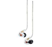 Shure SE425 uricolari professionali con design over-the-ear, tecnologia Sound Isolating con doppio MicroDriver ad alta definizione, suono naturale e accurato, cavo da 3.5 mm, Trasparenti