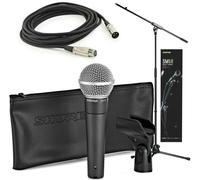 SHURE SM58 QUALITY BUNDLE KIT CON MICROFONO SHURE SM58, ASTA MICROFONICA E CAVO