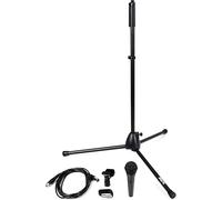 Shure Stage Performance Kit con microfono a portata vocale cardioide PGA58, cavo XLR e supporto per microfono, ottimo per il palco o lo studio (PGA58BTS)