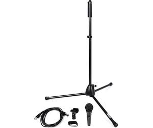 Shure Stage Performance Kit con microfono a portata vocale cardioide PGA58, cavo XLR e supporto per microfono, ottimo per il palco o lo studio (PGA58BTS)
