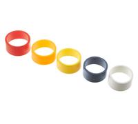 Shure WA615M Anelli di identificazione del trasmettitore palmare colorati per T, UT, LX, ULX, UC (uno ciascuno: blu, rosso, giallo, bianco, arancione)