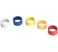 Shure WA615M Anelli di identificazione del trasmettitore palmare colorati per T, UT, LX, ULX, UC (uno ciascuno: blu, rosso, giallo, bianco, arancione)