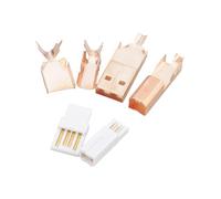 Shurhome 1 set di porte USB A e B oro rosa che supportano la trasmissione USB2.0-480 Mbps per applicazioni audio ad alta fedeltà, porte USB A e B oro rosa che supportano