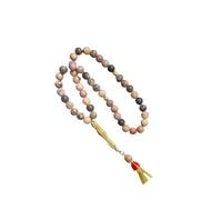 Shurhome 45 bracciali elastici con perle di pietra da 8 mm, regolabili, nappe dorate, robuste gemme naturali, gioielli, perle di pietra accessori, Taglia unica, come descritto