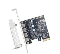 Shurhome Adattatore per scheda di espansione PCIE USB 3.2 Gen 1, PCIE a 4 porte di tipo C, scheda convertitore, adattatore controller, espansione desktop per desktop