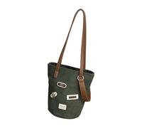 Shurhome Borsa a mano per studenti, professionisti, tracolla morbida e larga, design multiuso, borsa a tracolla alla moda, verde