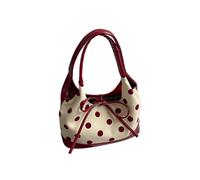 Shurhome Borsa per avambraccio alla moda, versatile, pratica possibilità di trasporto in pelle PU, spazioso interno per ufficio o viaggi, borsa alla moda stile coreano, Colore: rosso, L