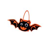 Shurhome Borsa per decorazioni permanenti Halloween riciclabile in tessuto non tessuto, facile da piegare, ermetica per incidenti, borsa per decorazioni inquietanti, Big Winged Bat Candy