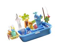 Shurhome Giocattolo d'acqua circolante per bambini con rubinetto realistico e apprendimento precoce per sviluppare le abilità domestiche come si lavava