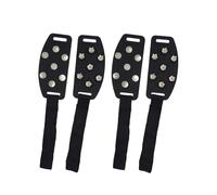 Shurhome Inserti antiscivolo in 4 pezzi, tra cui punte per scarpe a 7 denti con nastro adesivo magico, adatti per punte antiscivolo durante le escursioni in inverno
