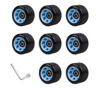 Shurhome Ruota per pattini a rotelle con luce per quad e pattini a rotelle a doppia fila per skateboard, quad, ruote di ricambio per skateboard