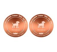 Shurhome Serbatoio dell'acqua, disco in rame, cane | Inserto rotondo per abbeveratoio per uccelli, 10,2 cm (coppia), con copertura da giardino