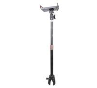 Shurhome Tablet Smartphone con supporto girevole a 360 gradi per spartiti, Live Streaming, asta telescopica, morsetto per telefono in metallo con asta estraibile