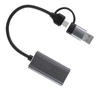 Shurhome Tipo C + USB a HDTV 4K 60Hz Video Grabber, dispositivo di gioco per Live Stream e conversione della fotocamera di tipo C a HDTV