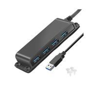 Shurhome Versione USB a 4 porte, splitter center, trasmissione rapida da 5 Gbps, base montabile con cavo di prolunga da 3, 3 piedi, Global Device Assist USB Heartbond