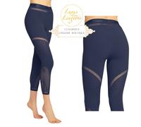 Shuri 7/8 Leggings By Wolford L Grande Moon Blu Indaco Pantaloni Rete Elegante